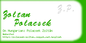 zoltan polacsek business card